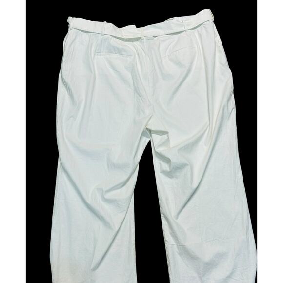 Lane Bryant Wide Leg Linen Blend Pants 28R White Pants NWT - Picture 7 of 7